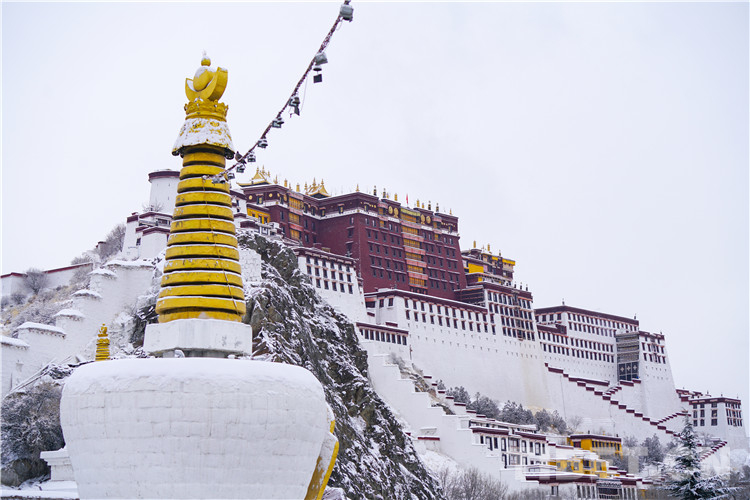 Citywalksnow Falls In Lhasa Photo Video China Tibet Online