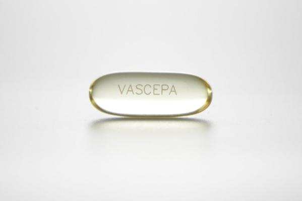 This undated photo provided by Amarin in November 2018 shows a capsule of the purified, prescription fish oil Vascepa. Although fish oil taken by healthy people, at a dose found in many supplements, showed no clear ability to lower heart or cancer risks, higher amounts of a purified, prescription fish oil, such as Vascepa, slashed heart problems and heart-related deaths among people with high triglycerides, a type of fat in the blood, and other risks for heart disease. [Photo: AP/Amarin]